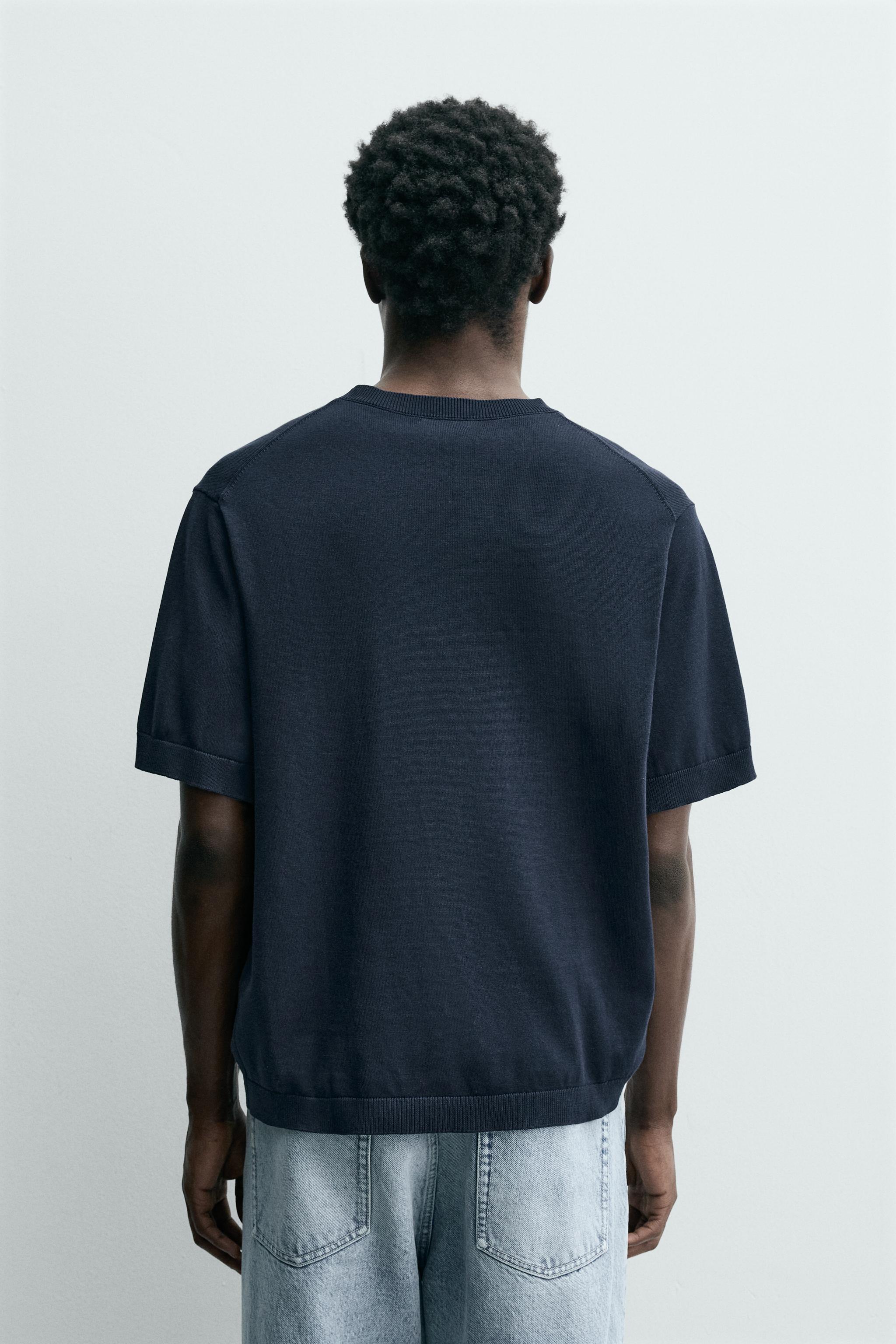 LIGHTWEIGHT COTTON KNIT T-SHIRT